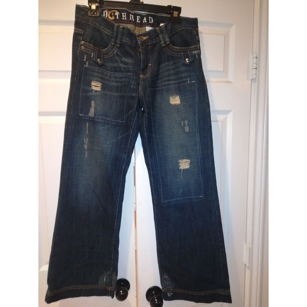 Southern Thread Distressed Embroidery Pocket Jeans Style The Shyla Size 30 short